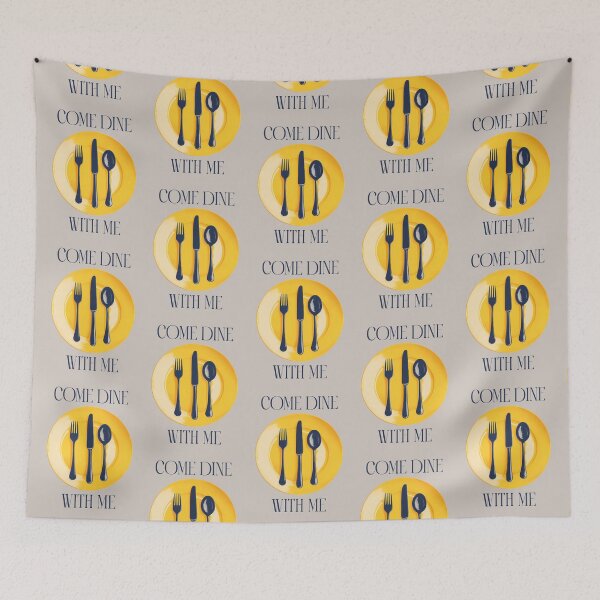 Item preview, Come Dine With Me (on Grey) designed and sold by PawsitiveMum3.