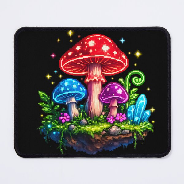 Item preview, Magic Pixel Mushroom Forest | Neon Fantasy 8-Bit Design designed and sold by NucciCollective.