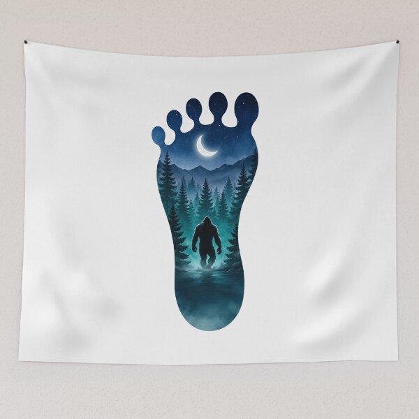 Item preview, Bigfoot Footprint Moon Forest designed and sold by DariaOltes.