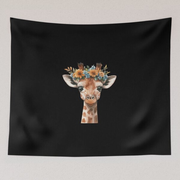 Item preview, Giraffe with Flower Crown designed and sold by perijun.