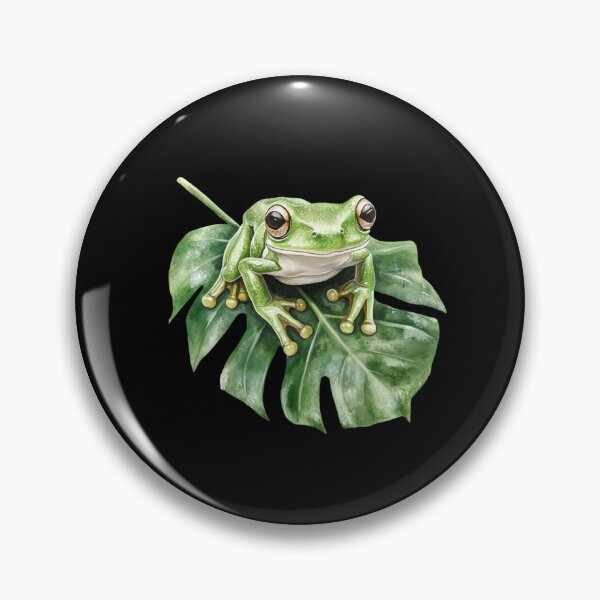Item preview, Green Frog on a Leaf designed and sold by perijun.
