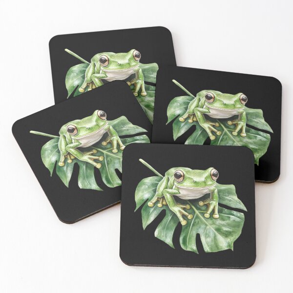 Item preview, Green Frog on a Leaf designed and sold by perijun.