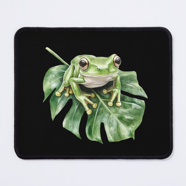 Item preview, Green Frog on a Leaf designed and sold by perijun.