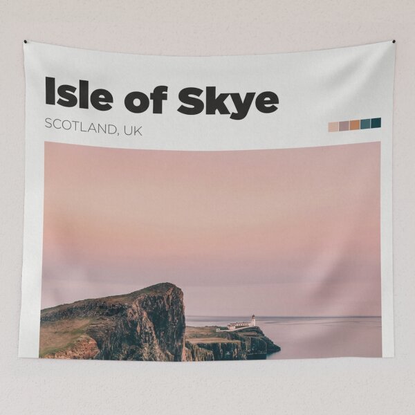 Item preview, Isle Ok Syke Scotland Original Custom Vintage Poster Wall Art Design designed and sold by Cool Robot Bro..