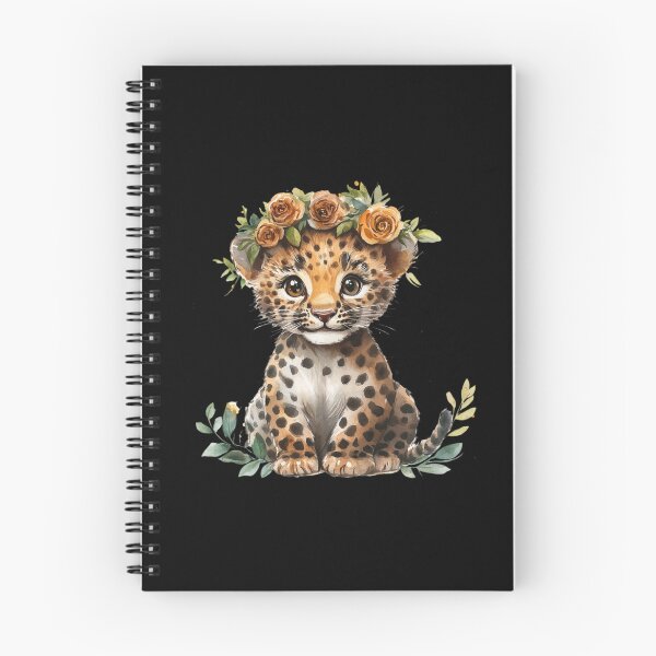 Item preview, Leopard Cub with Flower Crown designed and sold by perijun.