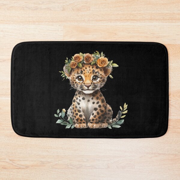 Item preview, Leopard Cub with Flower Crown designed and sold by perijun.