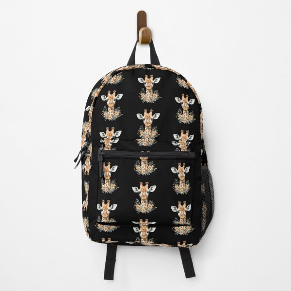 Item preview, Giraffe Portrait with Floral Accents designed and sold by perijun.