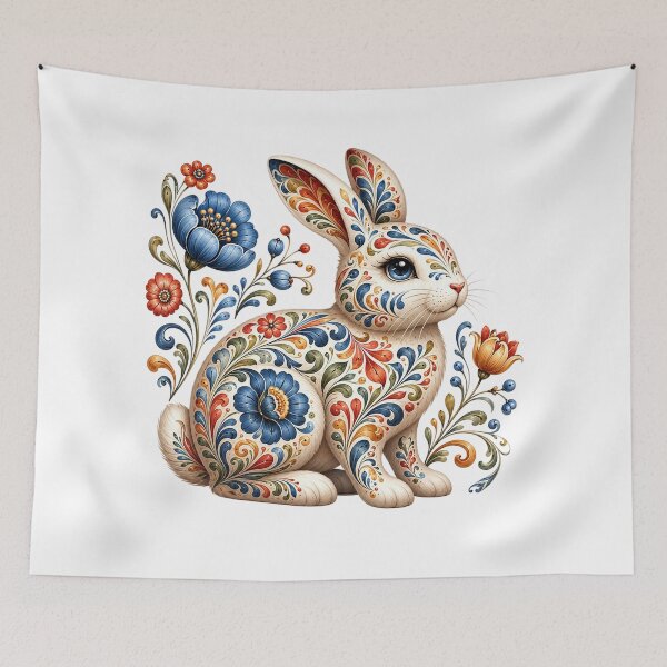 Item preview, Floral Folk Rabbit designed and sold by PetalGarden.