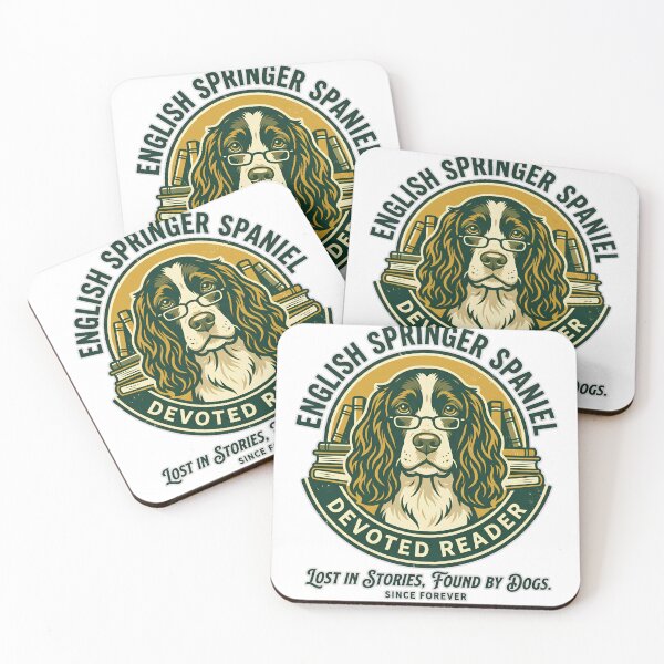 Item preview, English Springer Spaniel Devoted Reader | Book Lover Dog | Literary Dog Gift designed and sold by CH-4TEE.