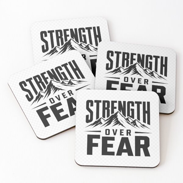 Item preview, Strength Over Fear Motivational Quote T-Shirt | Inspirational Courage Typography designed and sold by Paltooproducts.