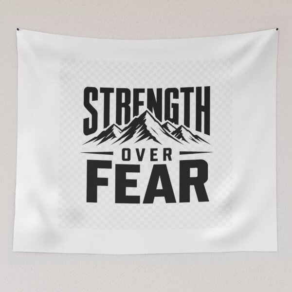 Item preview, Strength Over Fear Motivational Quote T-Shirt | Inspirational Courage Typography designed and sold by Paltooproducts.