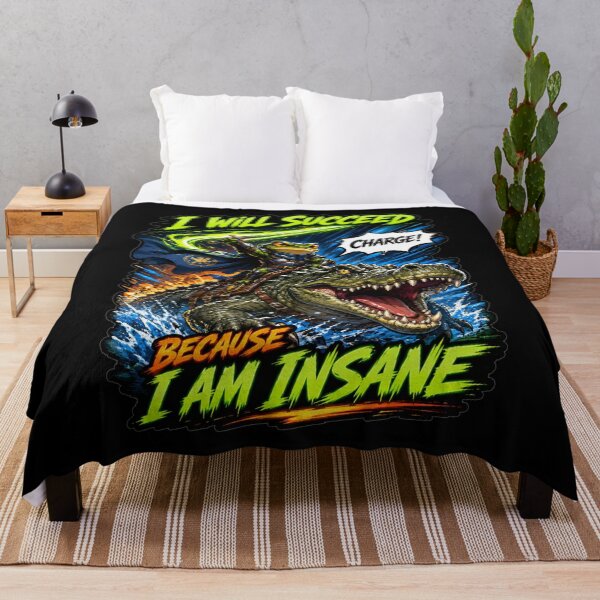 Item preview, I Will Succeed Because I Am Insane Bold Bubble Cartoon Typography Frog Meme Humor Gift for Meme Lovers designed and sold by Nightarel.