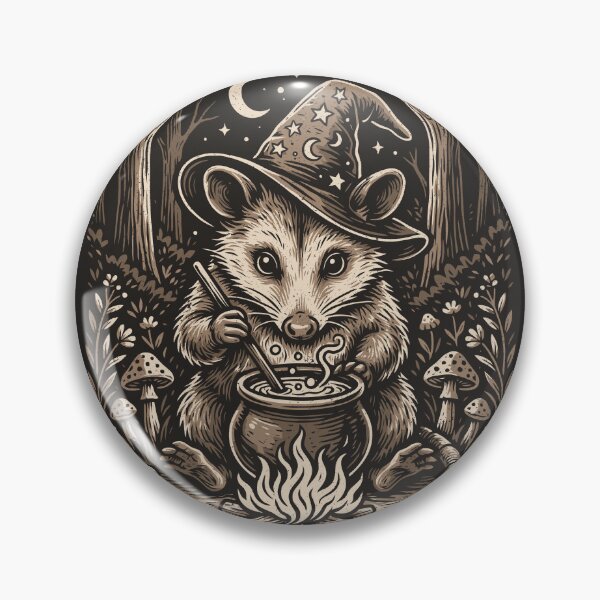 Item preview, Witch Opossum Vintage Woodland Animal Magical Cottagecore  designed and sold by Y-Vibes.