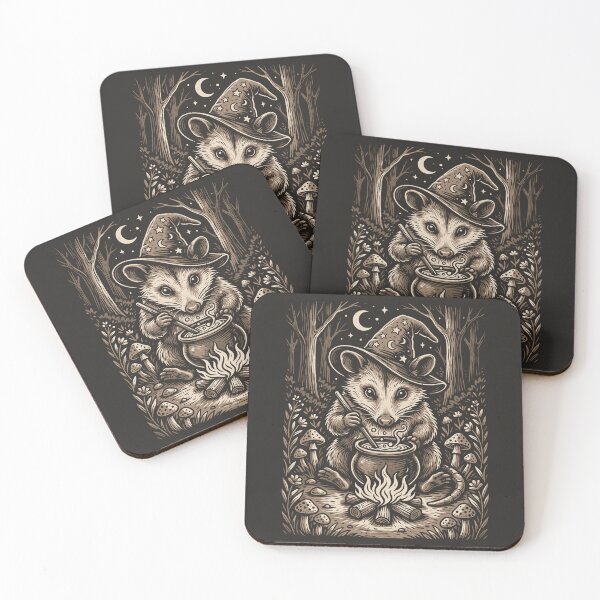 Item preview, Witch Opossum Vintage Woodland Animal Magical Cottagecore  designed and sold by Y-Vibes.
