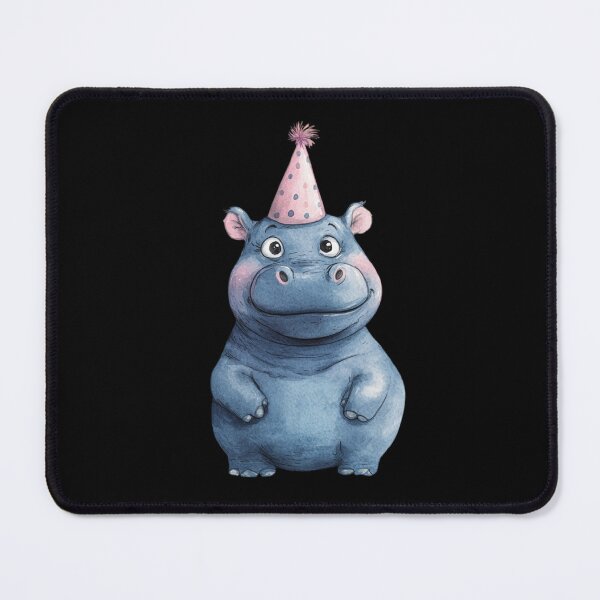 Item preview, Party Hippo with Pink Hat designed and sold by perijun.