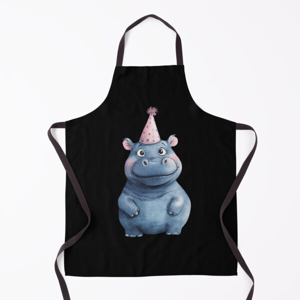 Item preview, Party Hippo with Pink Hat designed and sold by perijun.