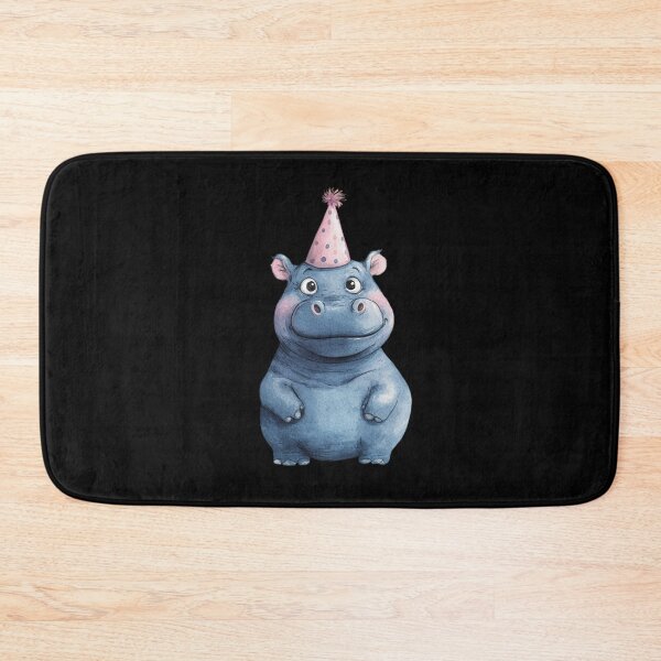 Item preview, Party Hippo with Pink Hat designed and sold by perijun.
