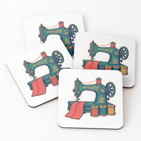 Item preview, Vintage Sewing Machine and Thread Spools for Quilters designed and sold by eignvalue.