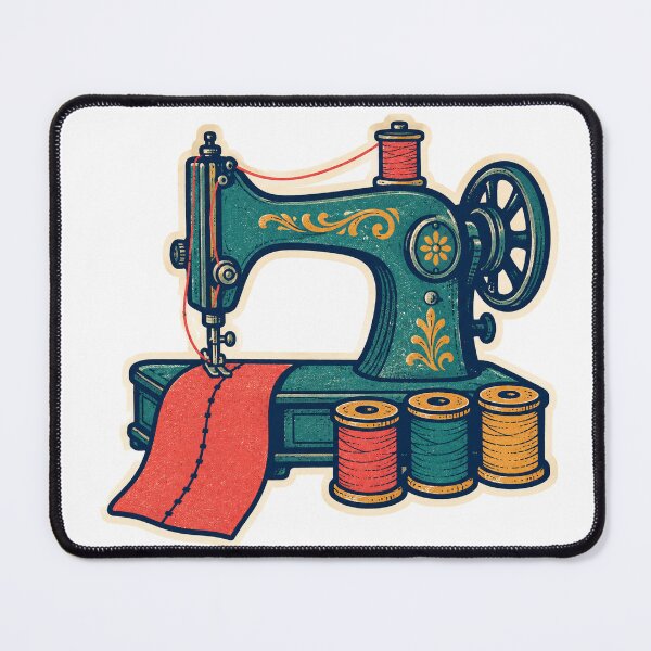 Item preview, Vintage Sewing Machine and Thread Spools for Quilters designed and sold by eignvalue.