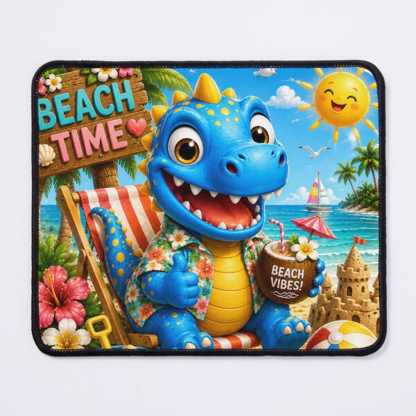 Item preview, Snappyzaurus Beach Time | Cute Tropical Dinosaur Stickers designed and sold by Collins Design.