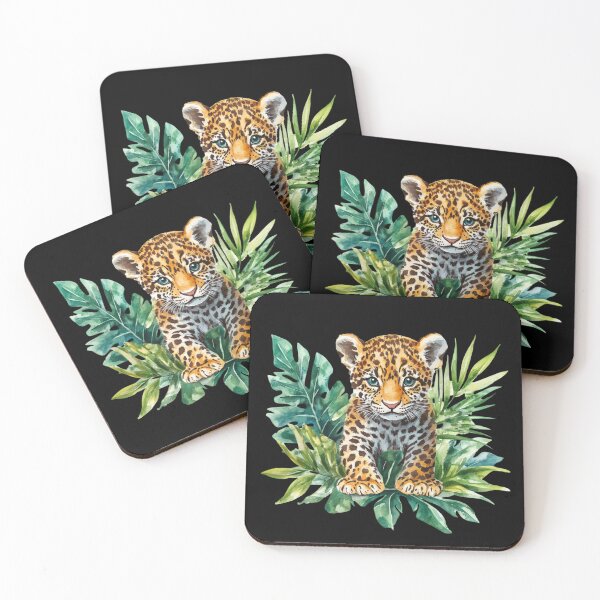 Item preview, Leopard Cub in Jungle Leaves designed and sold by perijun.