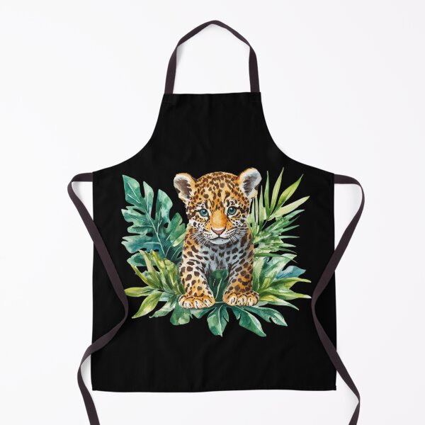 Item preview, Leopard Cub in Jungle Leaves designed and sold by perijun.