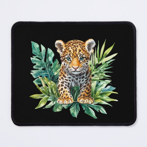 Item preview, Leopard Cub in Jungle Leaves designed and sold by perijun.