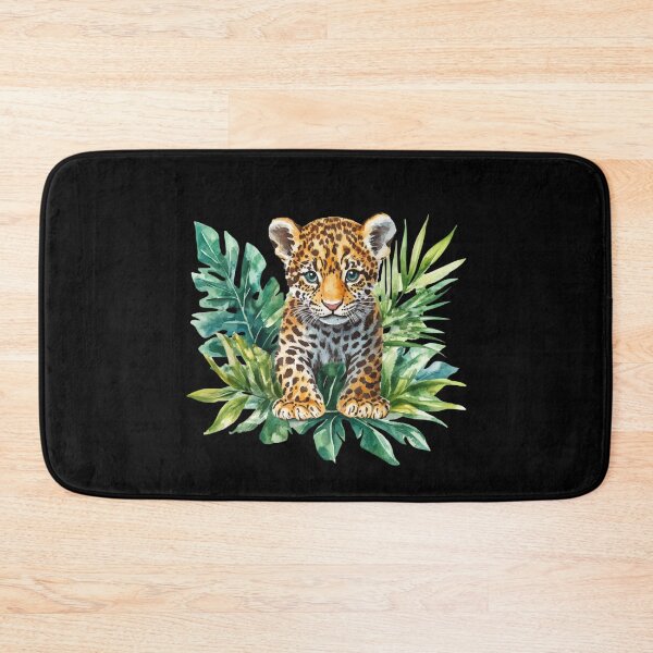 Item preview, Leopard Cub in Jungle Leaves designed and sold by perijun.
