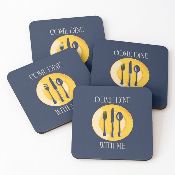 Item preview, Come Dine With Me (on Navy) designed and sold by PawsitiveMum3.