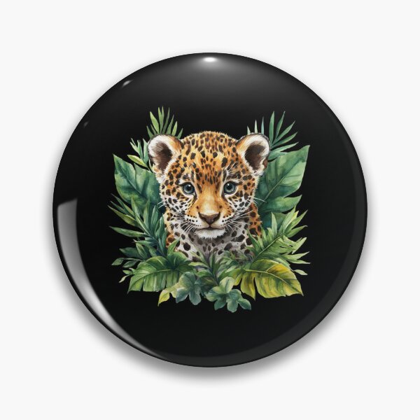 Item preview, Leopard Cub with Jungle Foliage designed and sold by perijun.