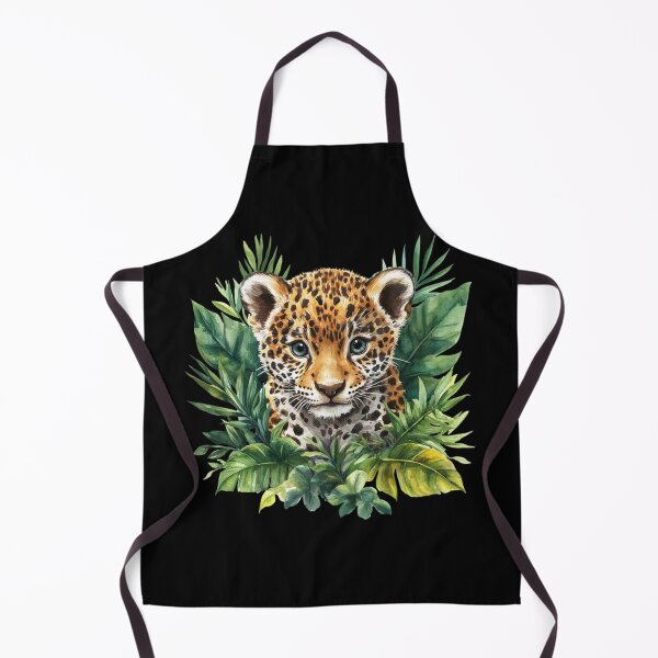 Item preview, Leopard Cub with Jungle Foliage designed and sold by perijun.