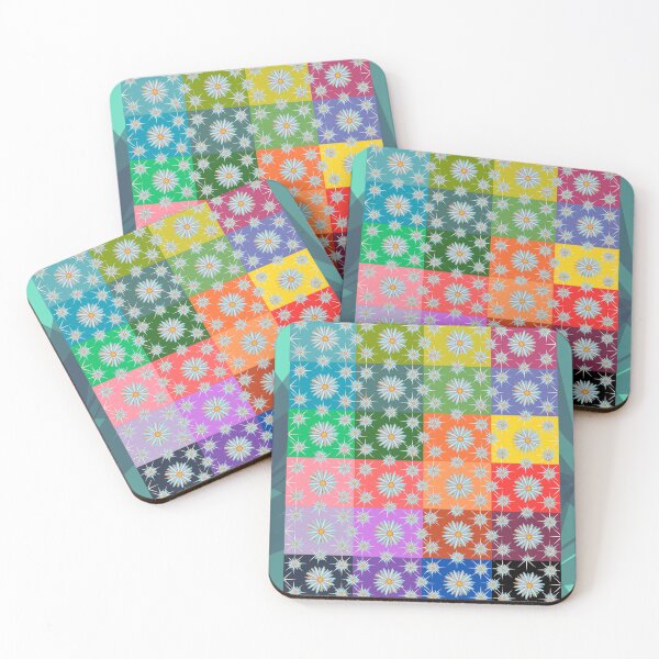 Item preview, Flores e xadrez colorido de retalhos de panos designed and sold by Cjcorrea.