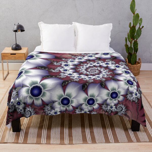 Item preview, Satin Pearl Blossom Spiral Botanical Fractal designed and sold by pinkal.