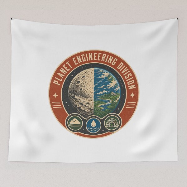 Item preview, Planet Engineering Retro Sci-Fi World Building Design designed and sold by AMICO77.