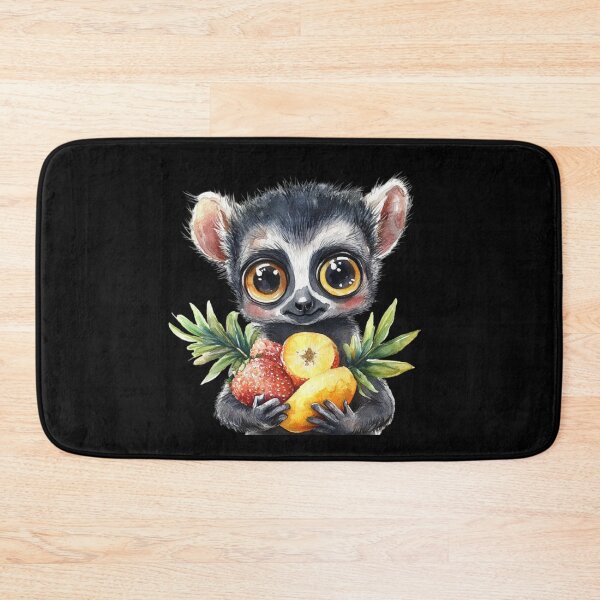 Item preview, Cute Lemur with Tropical Fruits designed and sold by perijun.