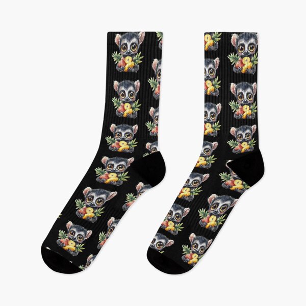 Item preview, Cute Lemur with Tropical Fruits designed and sold by perijun.