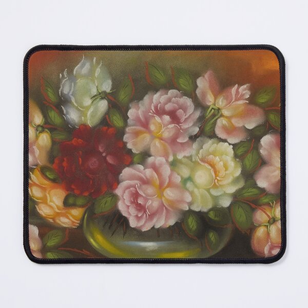 Item preview, Multicolored roses in a crystal glass bowl floral still life fine art portrait painting by Alfredo Ramos Martínez designed and sold by Jéanpaul Ferro.
