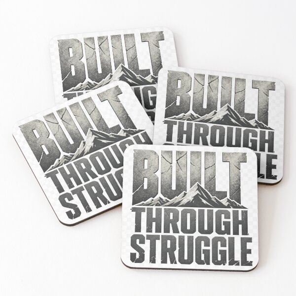 Item preview, Built Through Struggle Motivational Quote T-Shirt | Inspirational Resilience Typography designed and sold by Paltooproducts.