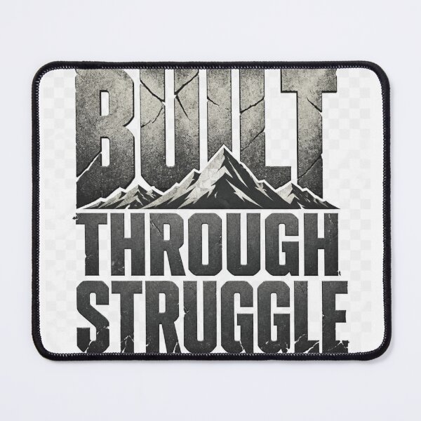 Item preview, Built Through Struggle Motivational Quote T-Shirt | Inspirational Resilience Typography designed and sold by Paltooproducts.