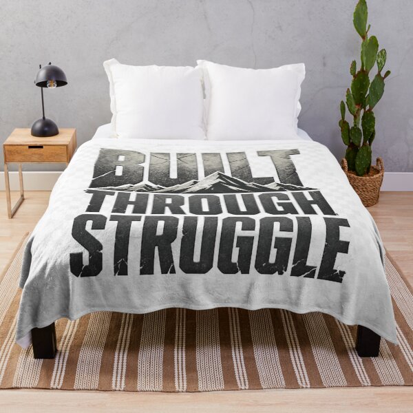 Item preview, Built Through Struggle Motivational Quote T-Shirt | Inspirational Resilience Typography designed and sold by Paltooproducts.
