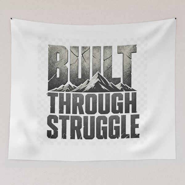 Item preview, Built Through Struggle Motivational Quote T-Shirt | Inspirational Resilience Typography designed and sold by Paltooproducts.