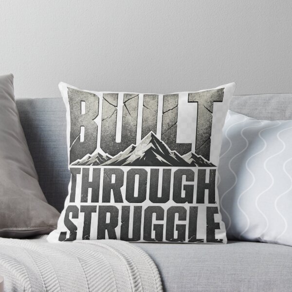 Item preview, Built Through Struggle Motivational Quote T-Shirt | Inspirational Resilience Typography designed and sold by Paltooproducts.