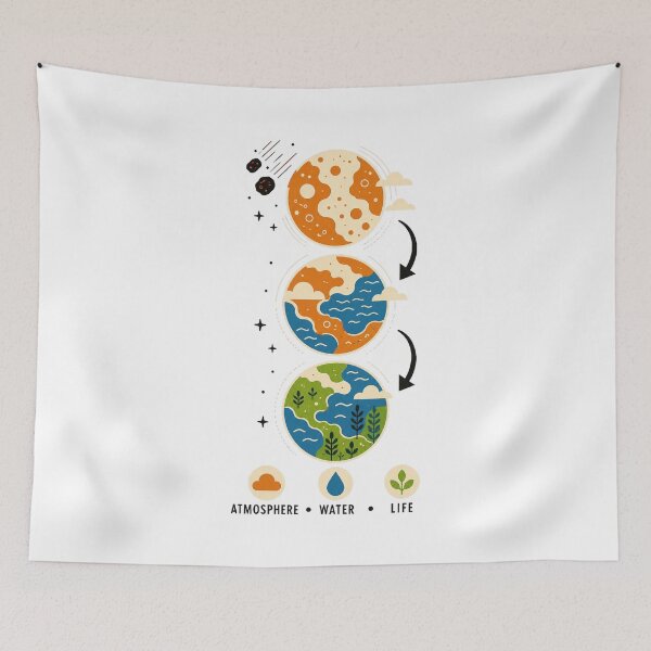 Item preview, Planet Engineering Retro Sci-Fi World Building Design designed and sold by AMICO77.