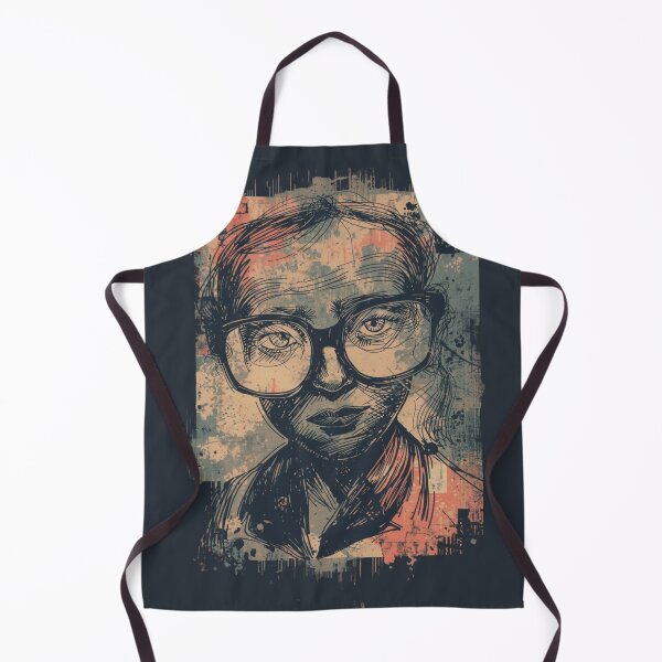 Item preview, Retro Indie Girl Glasses Sketch Art designed and sold by ERODED SELF.