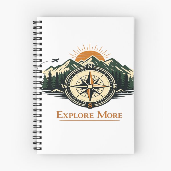 Item preview, Explore More – Adventure Design with Compass and Mountains designed and sold by DansStoreD23.