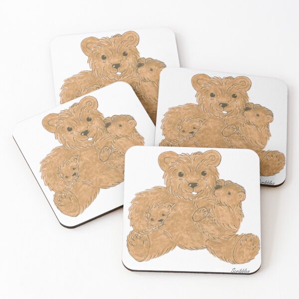 Item preview, Bear with Cubs designed and sold by AnimalScribbles.