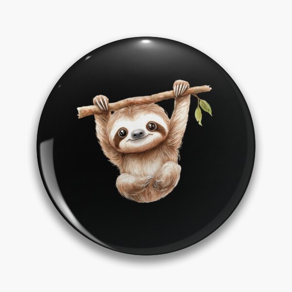 Item preview, Adorable Sloth Hanging on Branch designed and sold by perijun.