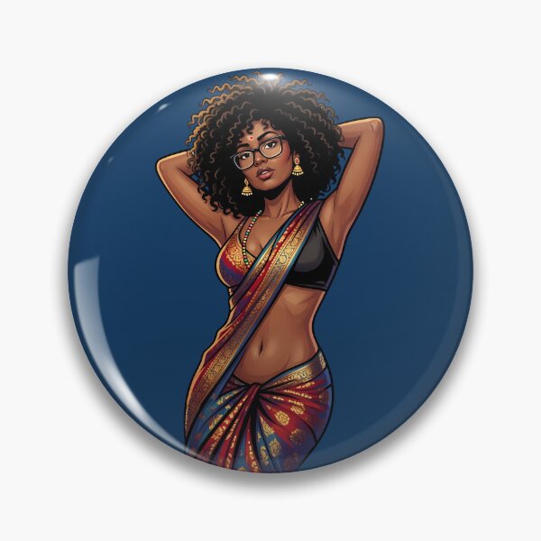 Item preview, Afro Desi Goddess | Blindian Beauty Illustration designed and sold by digitalbob60.