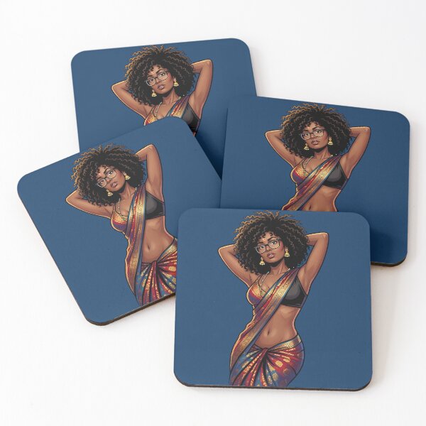 Item preview, Afro Desi Goddess | Blindian Beauty Illustration designed and sold by digitalbob60.