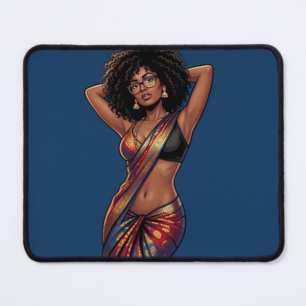 Item preview, Afro Desi Goddess | Blindian Beauty Illustration designed and sold by digitalbob60.